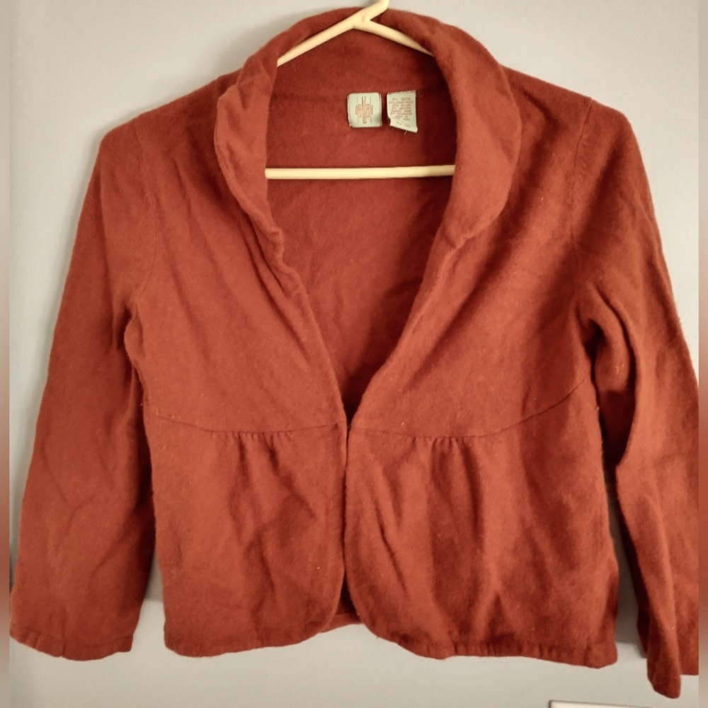 Anthropologie Burnt orange/rust sweater